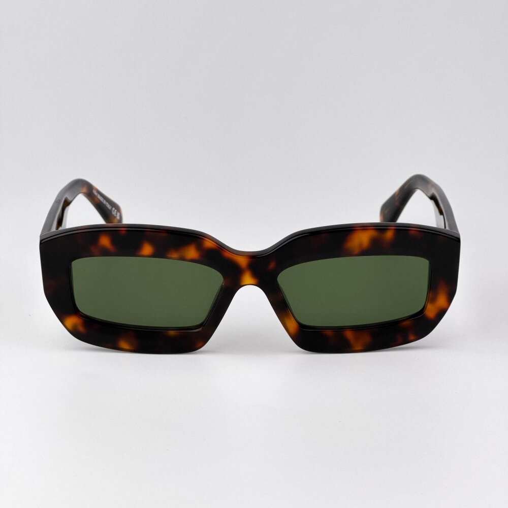 Off-White CHARLOTTE Men Sunglasses Havana Rectangle Frame Model OERI138 6055